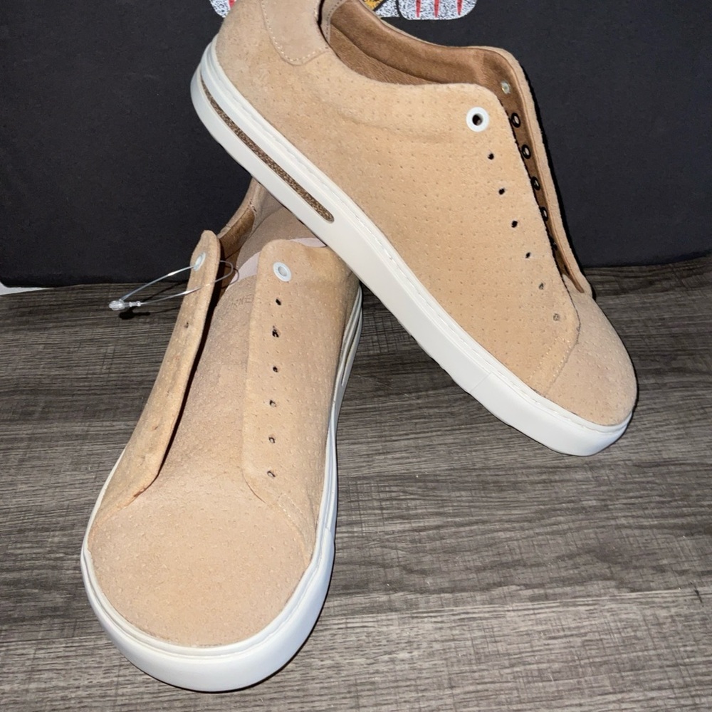 BIRKENSTOCK BEND LOW PERFORATED SUEDE LEATHER SNEAKERS 42 US 11 NEW NO SHOELACES - Picture 14 of 16